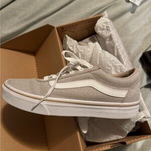 vans ward summer canvas taupe women’s size 8